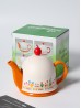 Porcelain Teapot in Orange w/ Infuser & Plastic Cover 450ML With Gift Box